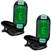 ChromaCast 440 Series Colored Guitar Tuner, Surf Green, 2-Pack