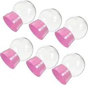 6pcs Transparent Plastic Snow Globe with Screw Off Cap for DIY Christmas Decoration Creative Crafting and Unique Snow Scene Projects with Base