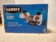 HART 6-inch 2.1-Amp Bench Grinder Adjustable Work Table Adjustable Spark Hood