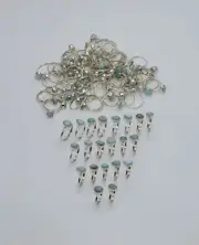 WHOLESALE 101PC 925 SOLID STERLING SILVER BLUE LARIMAR RING LOT R367