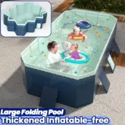 Foldable Large Rectangular Above Ground Outdoor Swimming Pool Adult Kiddie