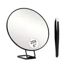 Distortion-free Magnifying Glass Hand Mirror 10/20/30x Magnifying Mirror for Men