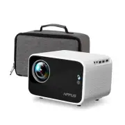 Smart Projector with APPS 1080P Native 500 ANSI,Projector with Android White