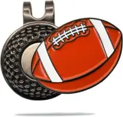 Mulligan Hooligan Football Golf Ball Marker + Magnetic Hat Clip, Unique Golf