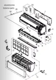 FUJITSU K9351596002 aka 9351596002 REMOTE CONTROL AR-RPB1U