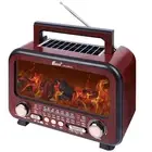 Retro Portable Radio AM FM SW Shortwave Radio with Bluetooth Speaker,Flame At...