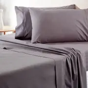 Sheridan Everyday Cotton 250TC Sheet Set in Charcoal Size: King Single