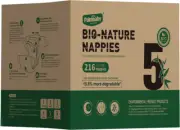PalmBaby ECO-Friendly BAMBOO Nappies Size 5/Walker, 12-17kg, 216 pieces