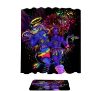 Retro Colored Sexy Angel and Devil Shower Curtain