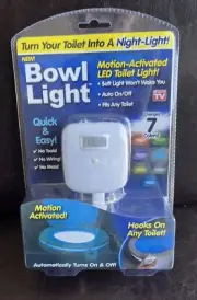 NEW LED Toilet Bowl Night Light Smart Motion Activated AS SEEN ON TV Brand New