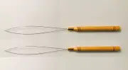 HAIR EXTENSION Micro Ring Bead Pulling Needle Loop Threader Tool 2 threaders