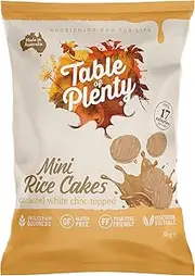 Table of Plenty Mini Rice Cakes Caramel White Chocolate Topped 6x60g