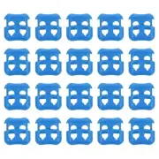 40Pcs Plastic Cord Lock Ends Toggle Spring Toggle Stopper, Sky Blue