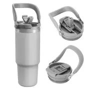 30oz Flip Straw Stainless Steel Tumbler Vacuum Insulated Water Bottle Thermos Bottle