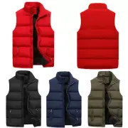 Body Warmer Sleeveless Jackets Winter Coat Vest Coat Men Waistcoat Padded Zip/