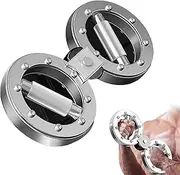 Arm Strength Trainer - 360° Rotating Wrist & Forearm Workout Equipment for Boxing MMA Strength Training - Adjustable Resistance (8lbs/12lbs) Heavy Duty Stainless Steel Electroplated Finish