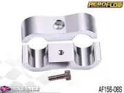 AEROFLOW BILLET ALLOY DUAL HOSE SEPARATOR - SILVER FINISH 1/2" ID AF156-08S