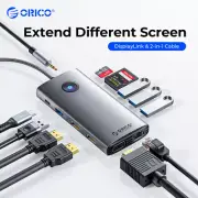 ORICO USB C Docking Station 4K60hz HDMI-Compatible DP PD100W SD Hub Adapter
