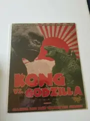 BAM BOX EXCLUSIVE ART PRINT KONG VS GODZILLA MIKE FLYNN ARTIST #/2000 SIGNED