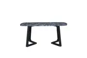 CHOTTO - Kika Rounded Rectangle Coffee Table - Black Marble Color