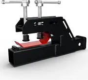 2025 New Upgraded Tractor Clamp on Trailer Hitch Receiver, Tractor Bucket Hitch Non-Slip 2" Ball Mount Adapter for Tractor Bucket Kubota Deere Bobcat, Bucket Trailer Hitch Attachment (Black)