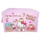 小禮堂 Hello Kitty 皮質單側提把方形化妝包 (粉甜甜圈款)