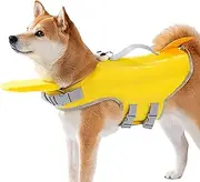 Dog Life Vest for Swimming | Adjustable Dog Swimsuit Lifesaver with Neck Float,Quick-Drying, Big Eyes Design Flotation Suit for Small Medium Large Dogs