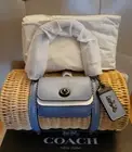 COACH 89216 WICKER BARREL BAG IN BLUEBELL RETAIL $375 NEW