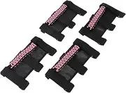 X AUTOHAUX Roll Bar Grab Handles for Jeep Wrangle 1955-2023 Grip Handle Holder Nylon PVC Pink 4 Pcs