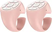 Scrolling Ring for Tik-Toks - 2Pcs Fingertip Wireless Bluetooths, Portable Remote Control Ring for Video Recording, Page Turner, Control Volume and Camera Shutter, Scrolling Clicker for IOS & Androids