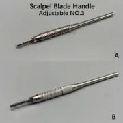 Scalpel Blade Handle No.3 Adjustable Knife Holder Stainless Stee Dental Surgical