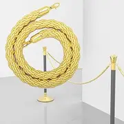 16.4 14.7 13 11.5 9.8 8.2 6.5 4.9 feet Stanchion Hemp Braided Rope, Crowd Control Rope Queue Barrier for Concerts Art Gallery Movie Theaters, Yellow (Color : 4 Pack, Size : 4.5m/14.7ft/177) (2 Pack