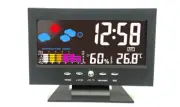LED Color Screen Digital Weather Station Clock Calendar Thermometer LCD Display