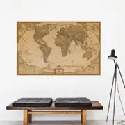 Wall Stickers Eth0210 World Map Kraft Paper Poster Home Decorations Wall Sticker Multi A