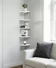 Corner Shelf Wall Mounted,White Corner Floating Shelves for Wall