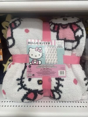 NEW HELLO KITTY SUPER SOFT BLANKET TWIN SIZE PINK 60•90