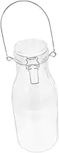 IMIKEYA Lidded Glass Food Storage Jar Airtight Container for Milk Juice Tea and Sugar Elegant Transparent Design for Use