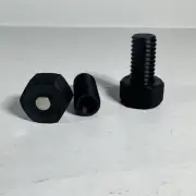 2 Black Magnetic Bolts Geocache Containers Devious Cache Micro Nano Evil Hide