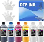 SHUOLEI Premium DTF Ink Refill Kit - 3000ML (6 x 500ML) for DTF Printing CMYK + 2 White Inks - Compatible with DTF Printers and Heat Transfer - Ideal for T-Shirts, Hoodies, and Fabric Printing