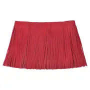 1 Yard 8 Inch Faux PU Leather Fringe Trim Tassel Fringe for Sewing, Red