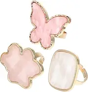 OHPHCALL 3pcs Nail Palette Comestic Mixing Makeup Palette Mixer Makeup Pallette Marble Nail Pallet Mixing Display Plate Nail Rest Stand Tool Trays Makeup Mixer Plate Pigment Resin Love Ring