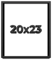20x23 Shadow Box Frame Black | 1 inches Deep Real Wood Contemporary Shadowbox Di