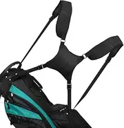 Golf Bag Shoulder Strap, Universal Double Padded Replacement, Adjustable with 4 D-Rings