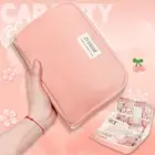 INS Style Pencil Case Canvas Stationery Storage Pouch Office School Supplies