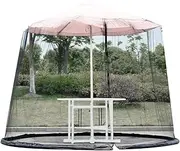 Patio Umbrella Netting | Large Camping Tent Mosquitoes Net - Adjustable Polyester Screen Mesh Enclosure with Zipper Door, Lightweight Hangings House Net for Outdoor Camping Lina-au