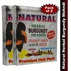 Khadi Herbal & Natural Burgundi Mehndi Makes Hair Burgundi Colour, Shining,Silky