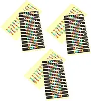 ERINGOGO Guitar Scale Stickers 6 Pack Fretboard Decals Paper Material No Adhesive Anti-Sweat Easy to Apply and Carry
