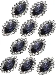 TEMPNAP 10pcs Sewable Crystal Beads Flatback Rhinestones for DIY Nail Art Dress Shoes Bag Decoration Elegant Crafting Gems for Handmade Projects