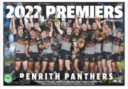 2022 Penrith panthers premiers team poster, NRL RUGBY, parramatta eels,books 2