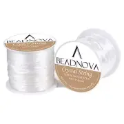 BEADNOVA Elastic String 1mm Flat Elastic Bracelet String Beading String Beadi...